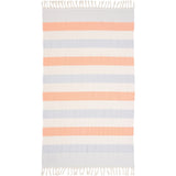 Sea Ranch Striped Beach Towel Towels 1091 Pearl/Vista Blue/Light Orange