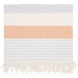Sea Ranch Striped Beach Towel Towels 1091 Pearl/Vista Blue/Light Orange