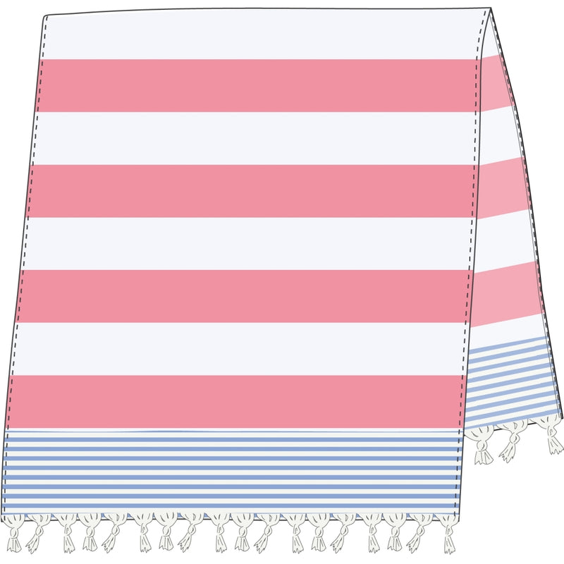 Sea Ranch Striped Beach Towel Towels 1127 White / Marshmallow