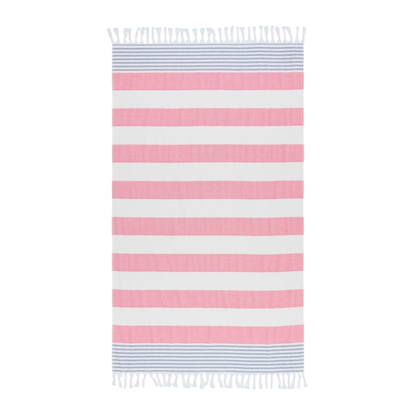 Sea Ranch Striped Beach Towel Towels 3102 Calypso Coral