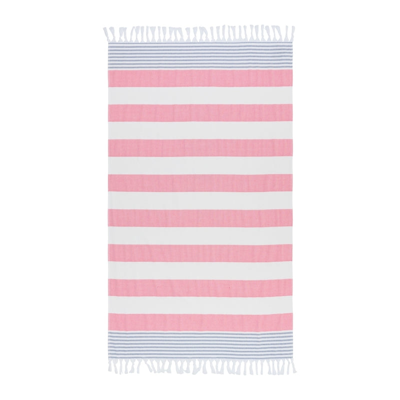 Sea Ranch Striped Beach Towel Towels 3102 Calypso Coral